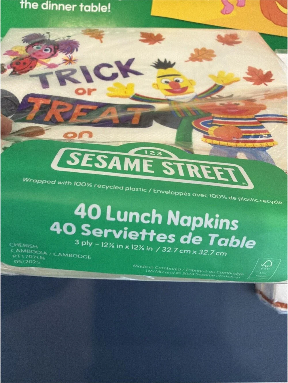 New Sesame Street Halloween Paper Placemats And Napkins New